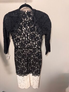 Alexis BNWT black and white lace dress